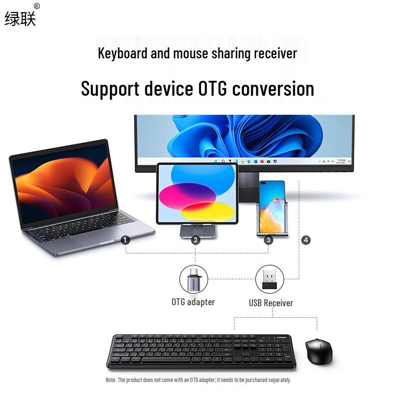 Ugreen MK331 Wireless Keyboard and Mouse Combo