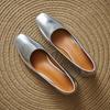 Women's High-heeled Single Shoes Simple and Versatile Thick Heel Large Size Square Head Shallow Mouth Low-top Shoes