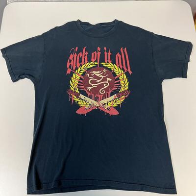 New Popular Sick of It All Black Cotton Full Size Unisex T-Shirt