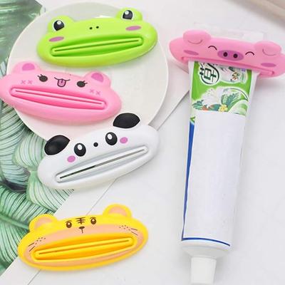 1pc Cartoon Animal Toothpaste Squeezer, Plastic Freestanding Bathroom Accessory, Fun Shaped Cleanser Holder, No Power Needed