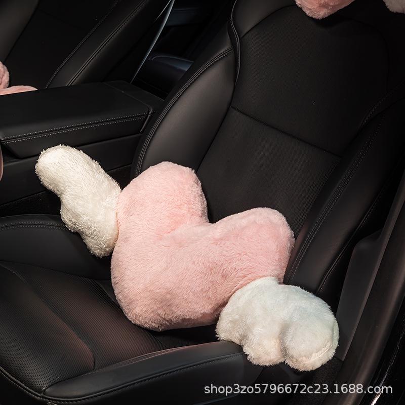 

Подголовник автомобиля с розовыми крыльями Love Wings, поддерживающий талию для женщин - практичный, нетоксичный, без запаха, без волос