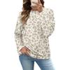 Women's Leopard Print Top, Versatile Casual Fall Winter Blouse for Everyday Wear