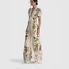 New hot-selling European and American style short-sleeved cardigan printed dress women's fashion slim dress