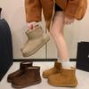 Women's Thick Bottom Short Winter Lightweight Warm Fur Integrated Plush Snow Boots Non-slip Wear Casual Sports Cotton Boots