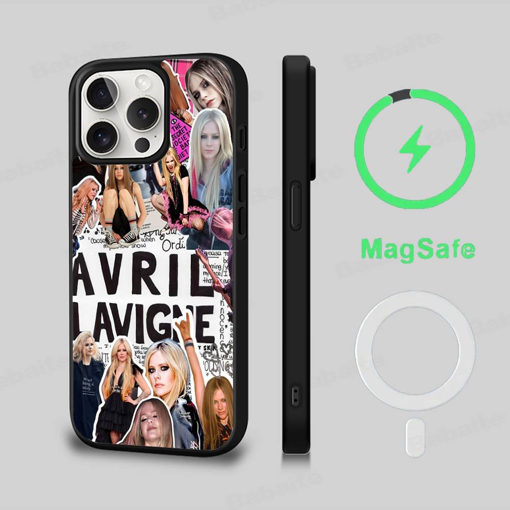 A-Avril Ramona Lavigne Phone Case Magnetic Case For IPhone 16 14 13 12 11 15 Pro Max Plus For Magsafe Wireless Charge Cover