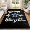 שטיח דלת Dallas Cowboys לסלון או לחדר שינה, שטיח מגן מתחת לכיסא, קישוט למשרד, מתנת חג המולד, מתנת יום הולדת