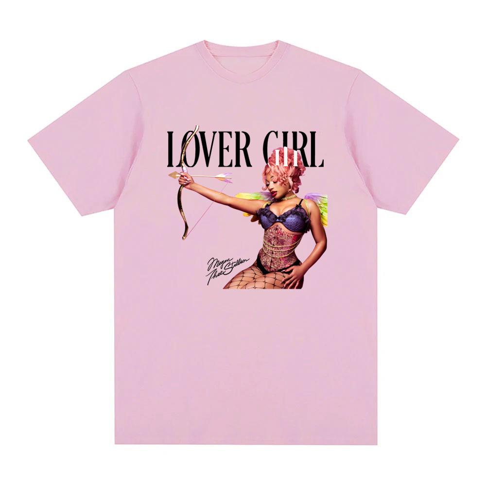 LOVER GIRL T-SHIRT Megan Thee Stallion NEW Album Graphic Printing 100%Cotton High QualityTee-shirt Summer O-neck FemaleMale Tees