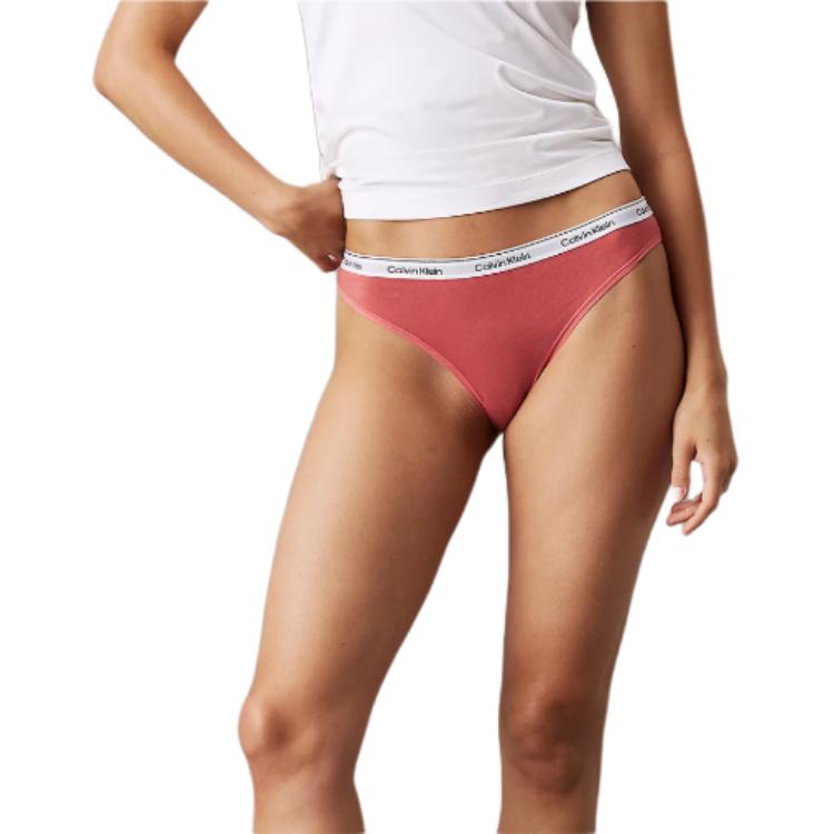 

Calvin Klein Letter Waistband Mid-Rise Triangle Bikini Underwear Women underwear Pink 000QD5044E-VCC L