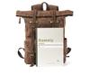 Waterproof Waxed Canvas Travel Backpack with Color-block Design for Men and Women, Fits Laptops