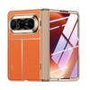 Pura X Max Phone Case With Hinge Integrated Screen Film Electroplated Back Texture PU Leather Premium Cover