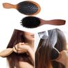 Natural Boar Bristle Hairbrush Massage Comb Anti-static Hair Scalp Paddle Brush Beech Wooden Handle Hair Brush Comb Styling Tool