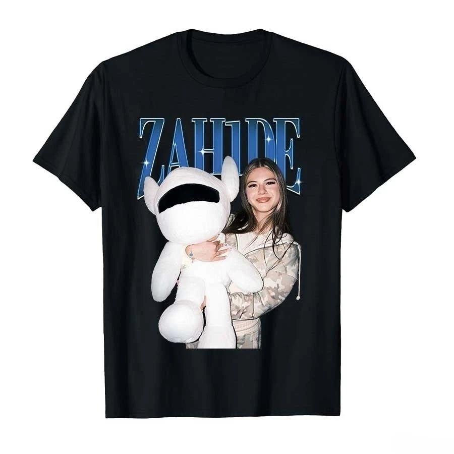 

Y2k Fashion Tops 202526 Zahide Merch Printed CottonTshirt Hiphop Streetwear Oversized Tops Breathable Casual Loose T Shirts S