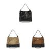 Borsa a tracolla trapuntata in PU con catena per donna, chiusura a lucchetto e tasca interna