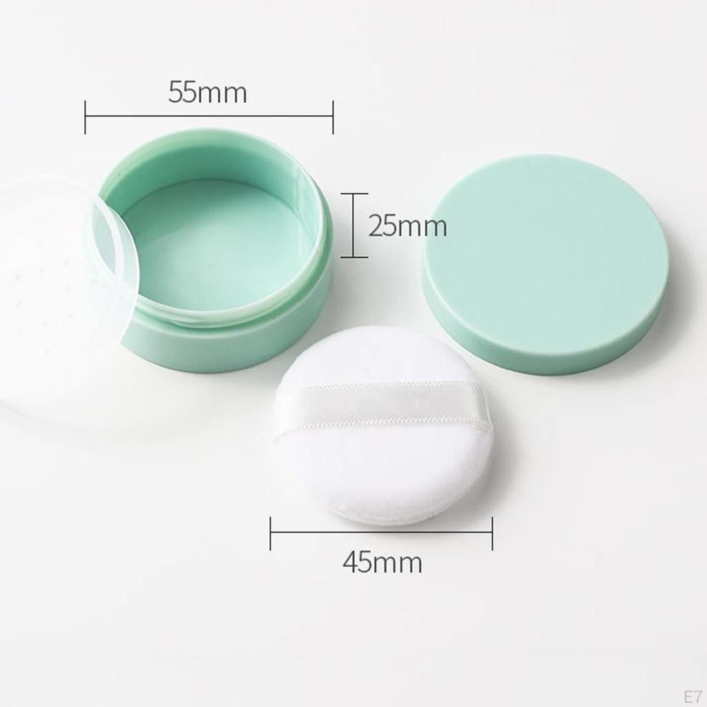 5G Capacity Empty Body Powder Holder Box with Puff Daily Use or Travel Light Weight Convenient