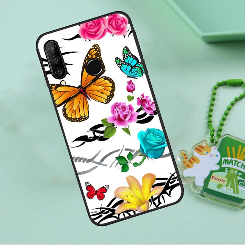 Butterfly Flower For Huawei Nova 8i 11i 12i 12s 9 10 SE Y90 Y60 Y70 Y72 Y61 Y91 P20 P30 P40 Lite P60 Pro Case