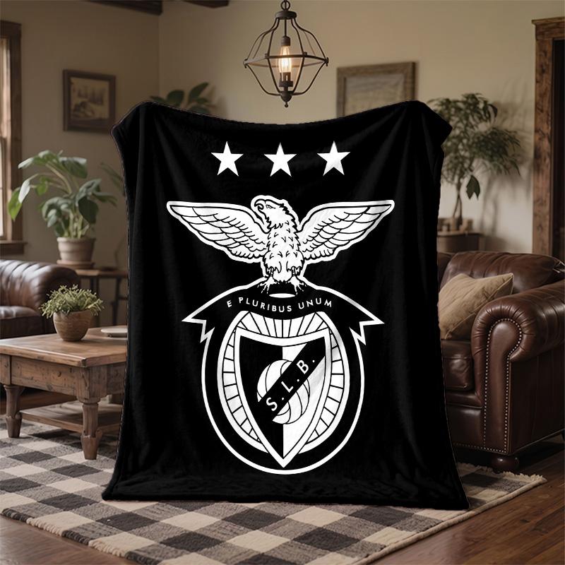 Benfica Print Flannel Blanket Soft Warm Sofa Bed Throw Blanket For Home Office Bedroom