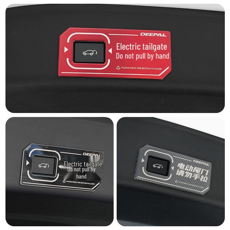 Deep Blue S05 Electric Tailgate Trunk Reminder Sticker - Car Accessories