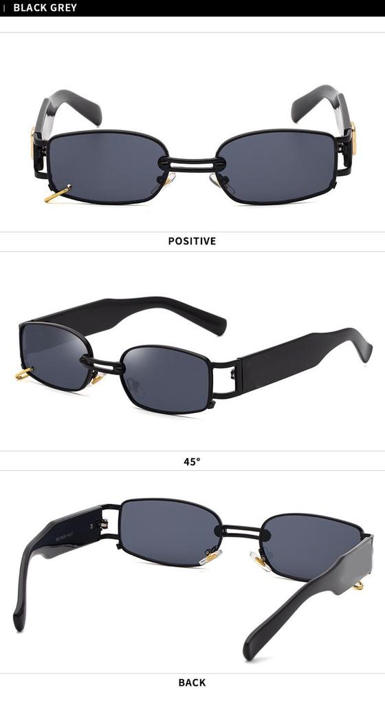 2022 Trendy Red Small Frame Sunglasses for Women – Fashionable Internet Celebrity Style with Lens Card Earring