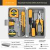 13Pcs Home Repair Hand Tool Set Complete General Household Kit with Shockproof Storage Case for DIY Crafts Daily Maintenance