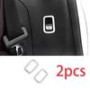 For Benz GLC X253 2PCS Silver Steel Trim 2016-  Rear Seat Button Frame