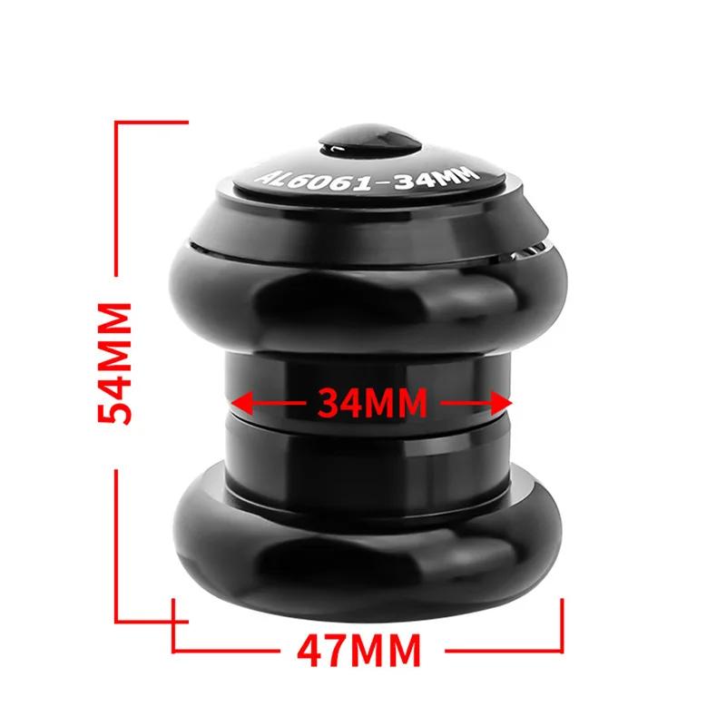 MUQZI 1 1/8" 34MM Headset For 28.6mm Threadless Straight Tube Fork MTB Road Bike Semi Integrated Internal 34MM Headset