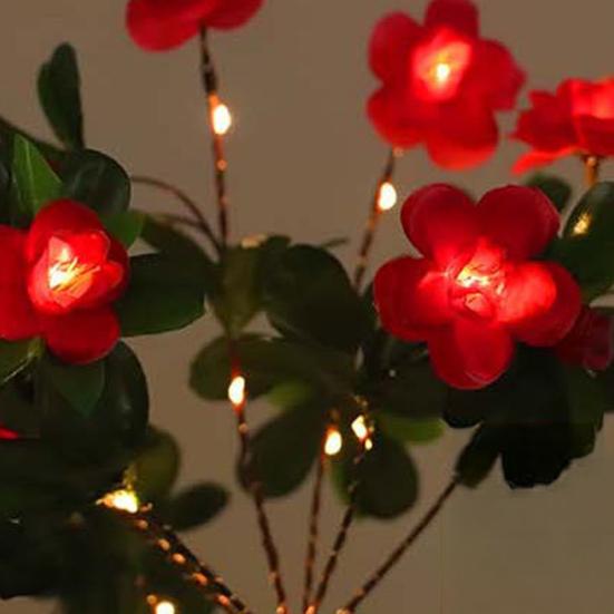 LED Solar Flower Light IP65 Waterproof Automatic ON/OFF Simple Installation