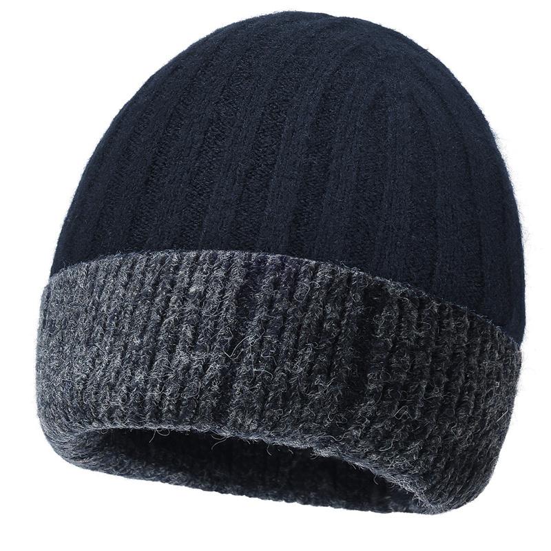 Winter Cashmere Wool Hat Warm Cold-Proof Knitted Hat Scarf Gloves Hat Three-Piece Set