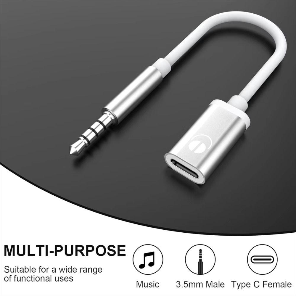 3,5mm samec na USB-C samice adaptérový kabel pro sluchátka, přenosný Aux kabelový konvertor, audio kabelový vodič