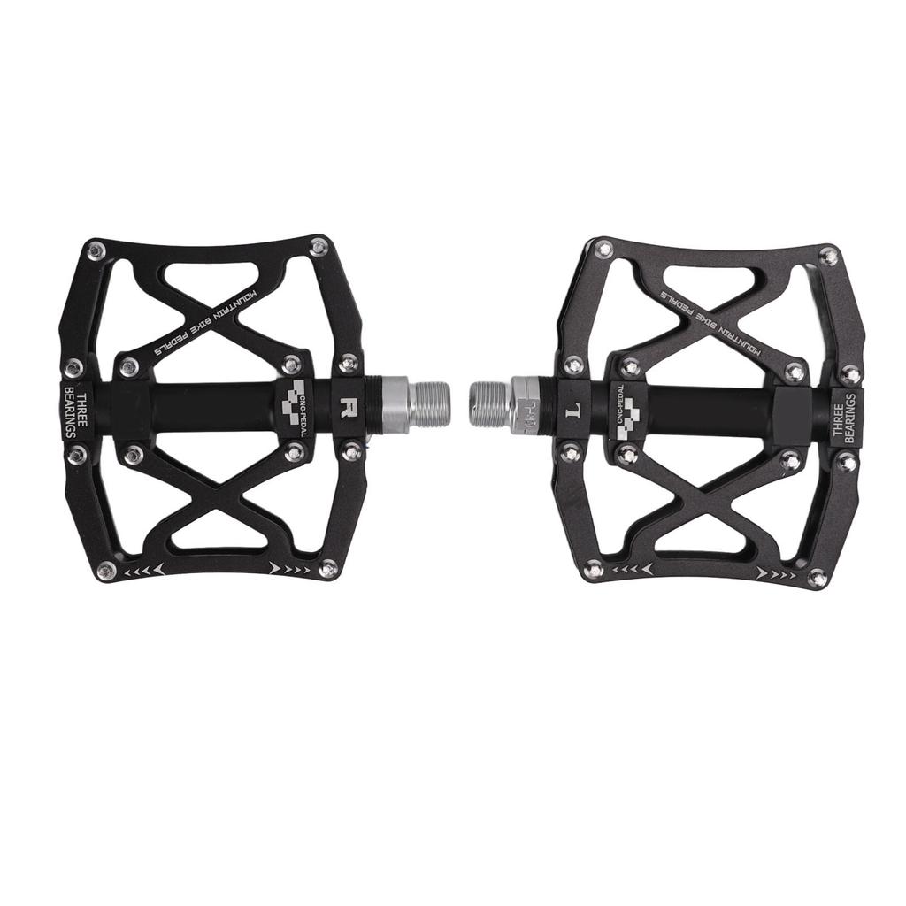 Bicycle Pedals Bike Aluminum Alloy Pedal CNC Machining with Bearing for Mountain Road Bike Black