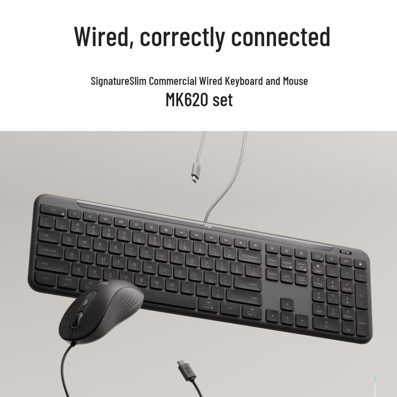 Logitech MK620 Wired Office Keyboard and Mouse Combo