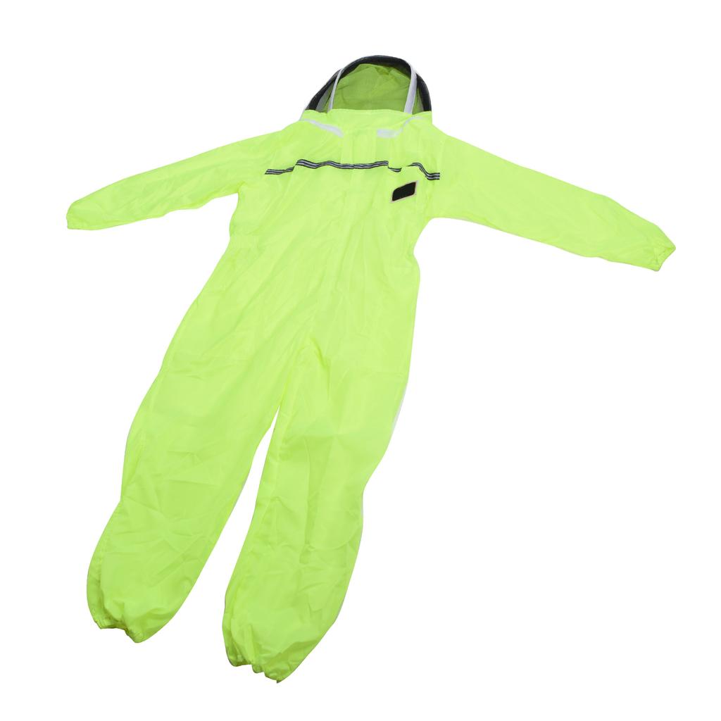 Beekeeping Suit Fluorescent Green One Piece Zipper Design Breathable Beekeeper Clothing