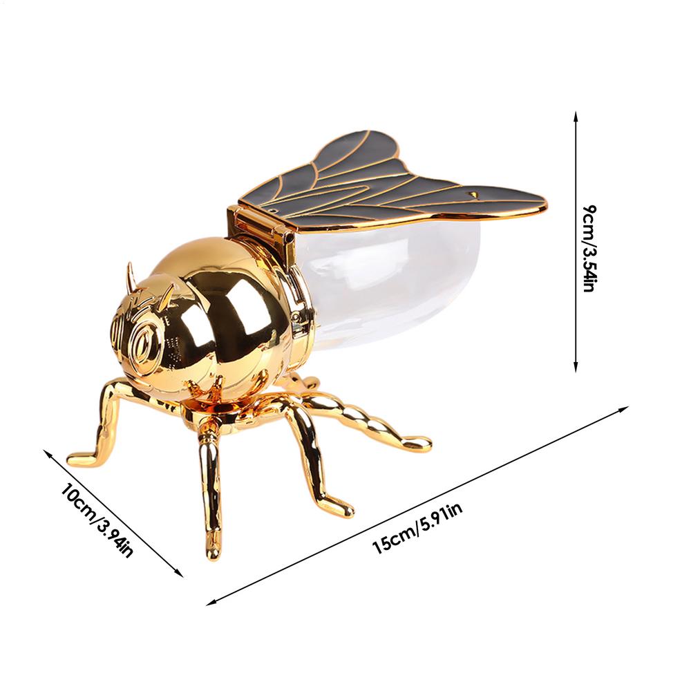 

Decorative Bee-Shaped Honey Jar Cute Bee Honey Containers Syrup Dispenser Crystal Condiment Jar Kitchen Accessory for Breakfast