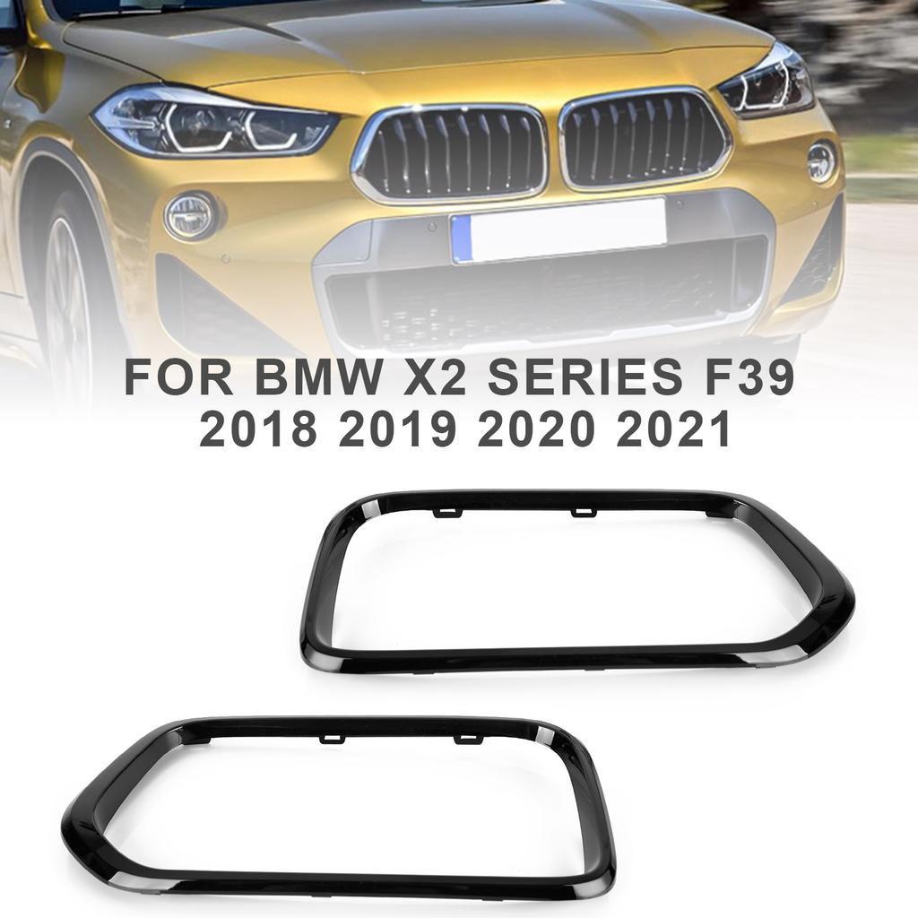 Gloss Black Front Bumper Grill Frame Cover Trim Fit BMW X2 Series F39 2018-2021