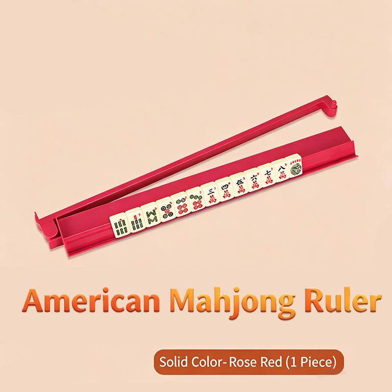 Luxury Modern Transparent Wooden Mahjong Row Ruler Professional Casino Quality Standard US Wave Design Two-in-One Pusher 17inch