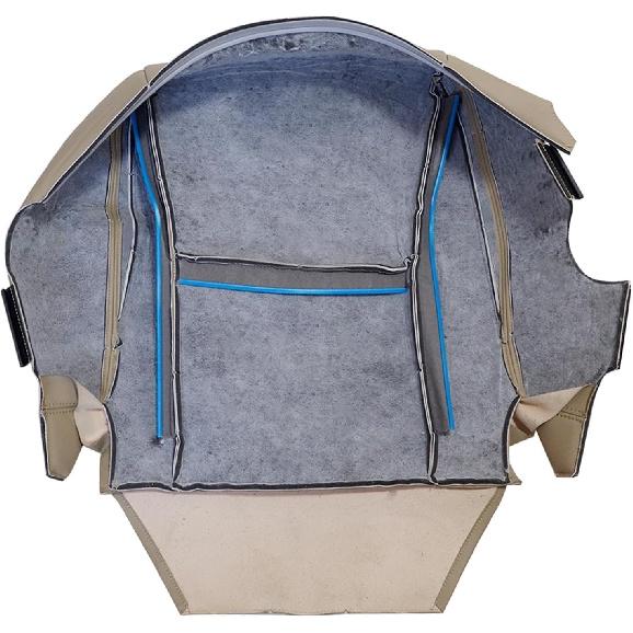 NLQR Front Driver Side Bottom Seat Cover Tan Replacement Microfiber Leather Compatible with Lexus GX470 2003 2004 2005 2006 2007 2008 2009