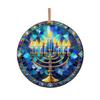 1/2/3Pcs Ceramic Ornament Engraved Colorful Comfortable Feel Decorative Stained Glass Hanging Pendant Garden Balcony Decor