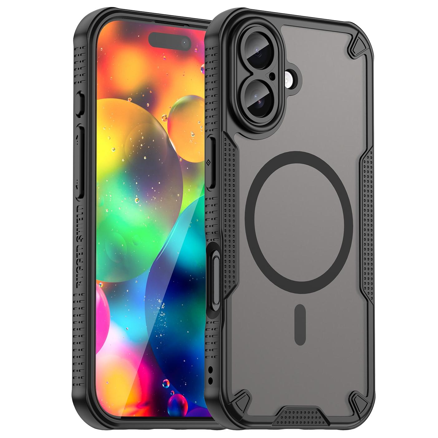 

For iPhone17 6.3“ Matte Phone Case,Compatible With Magsafe Shockproof Clear Protective translucent Cover For iPhone 17 Cases Pc + tpu&JUST CASE&iPhone17
