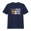 T-shirt Tuba Drôle Je Joue du Heavy Metal vintage Lavé homme Haut Élégant Pour le Quotidien Unisexe Respirant Légèrement mode