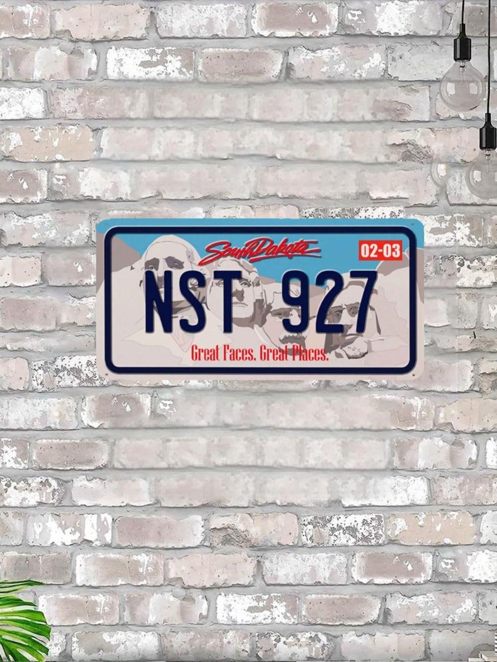 Южная Дакота США Автомобильный номерной знак Металлическая табличка 15x30см, Американский штат Настенный декор Сувенир 30