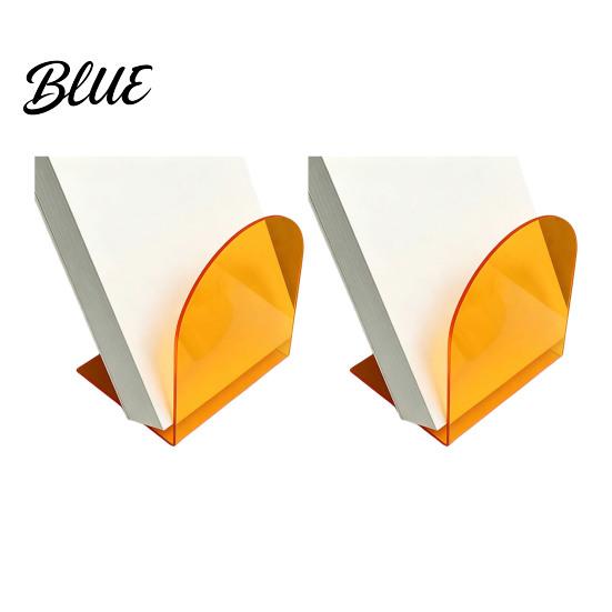 Acrylic Bookends for Shelves 1 Pair Bookends Clear Book Ends Holders Shelves Decorative Arch Home Library Storage Supplies Stopper Bookshelf