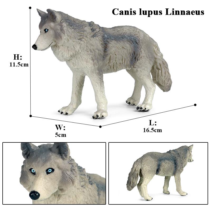 Oenux Big Size Savage Wild Beast Animals Wolf Wolves Model Action Figures Collection Solid PVC High Quality Home decor Toy Gift