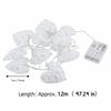 2.8in Heart Rattan Ball 10LED Woven Heart Pendant Scene Layout Ornament  Party Arrangement