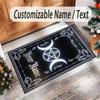 Witchcraft Theme Crystal Velvet Rug Personalized Custom Name Text Soft Floor Mat Home Decor