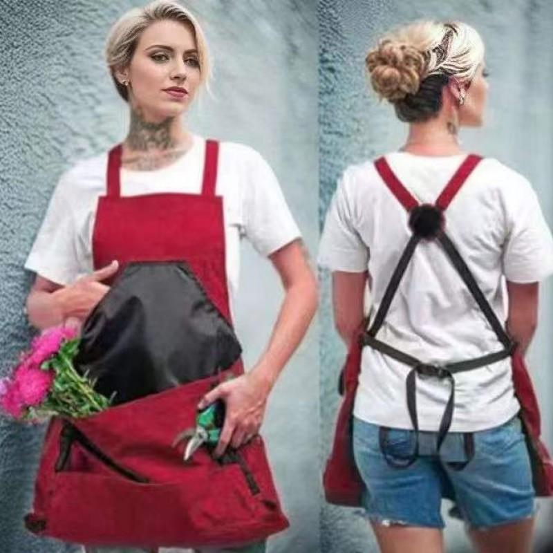 Unisex Waterproof Gardening Apron Outdoor Fruit Vegetable Picking Leaf Weed Cleaning