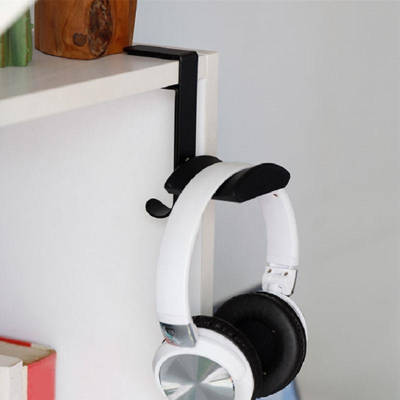 Toolless Adjustable Desk Clamp Headsets Stand For Workspaces Headphone Rack With Secure Grip