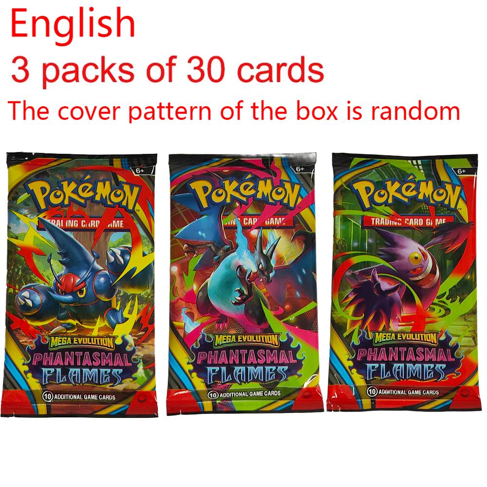 Non-Toxic 360Pcs Pokmon Phantasmal Flames Card Collection Pack Paper Cards Kids Tabletop Game Anime Fan Gift Hot Board Game Cards