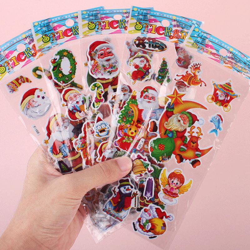 Autocolant 3D cu Bule Moș Crăciun Autocolant Decorativ Cadou de Crăciun