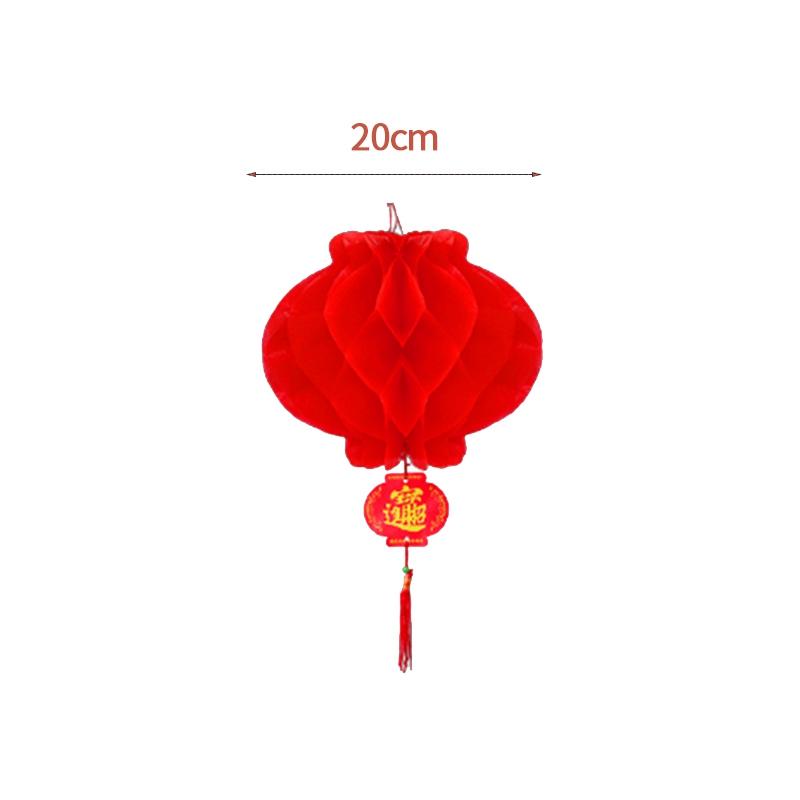 2026 New Year Decoration 3D Honeycomb Hanging Pendants Red Paper Lantern Christmas Navidad Decor Xmas New Year Hanging Ornament