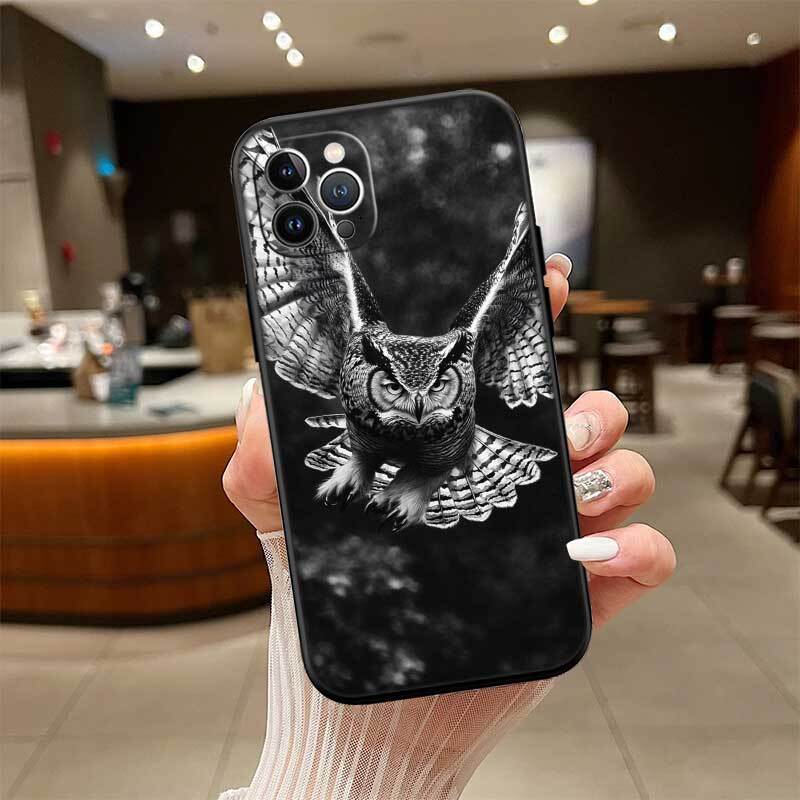 Cartoon Art Owl Phone Case for Samsung S20 S21 S21S S22 S23 S24 FE Ultra Plus Lite F06 F16 M06 M16 M56 A07 A17 A36 A37 A55 A57