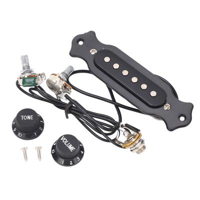 Set di pickup per buca di risonanza per chitarra precablato a 6 corde con tono di volume per chitarre acustiche